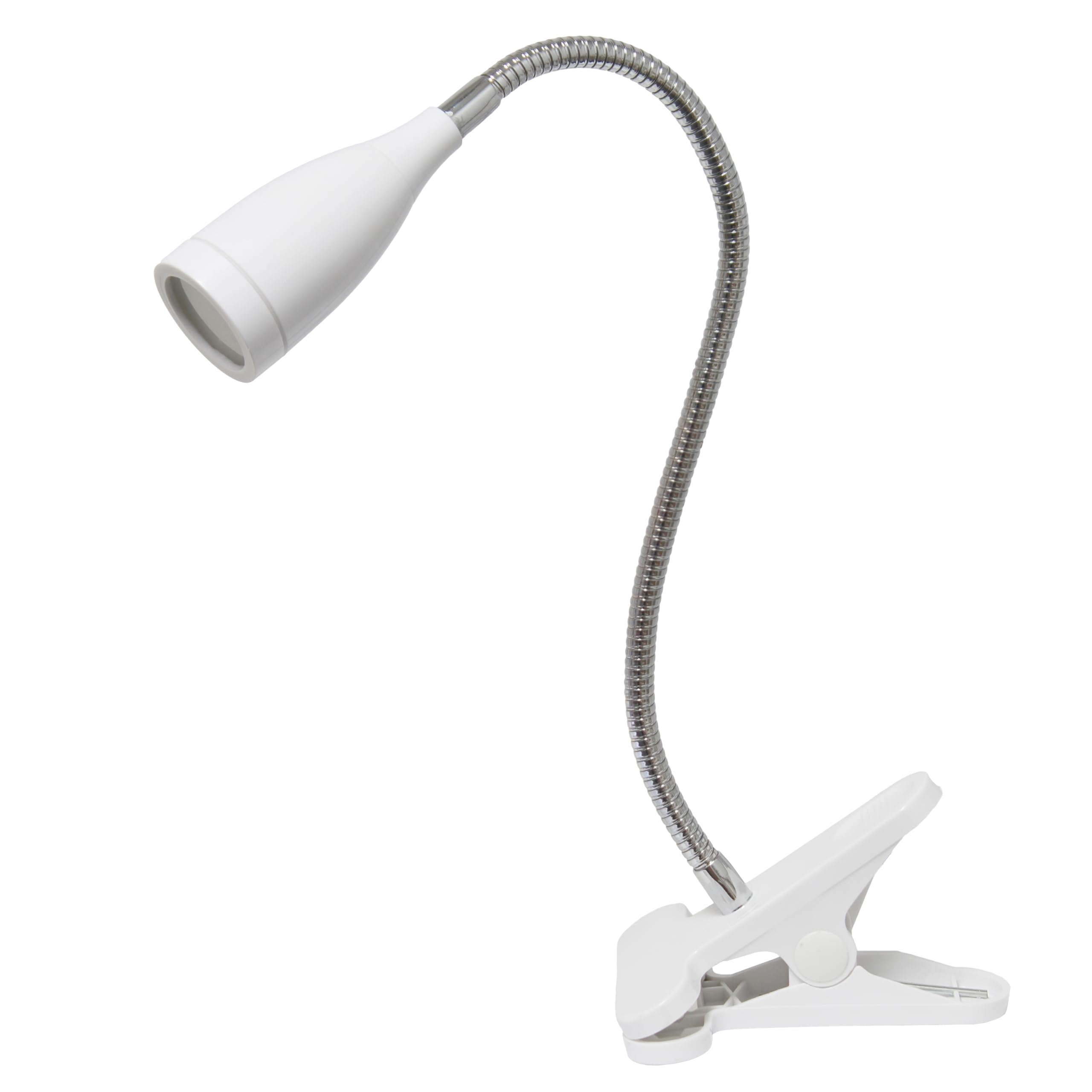 Simple Designs LD2005-WHT Flexible Gooseneck LED Clip Light Desk